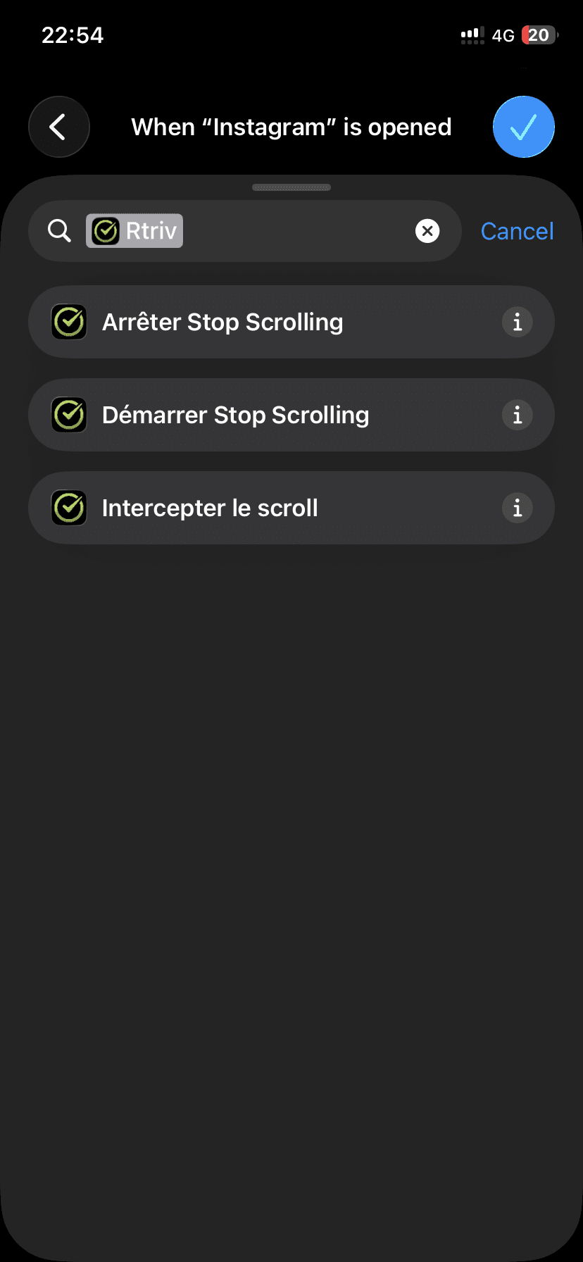 Select the action that starts a session.