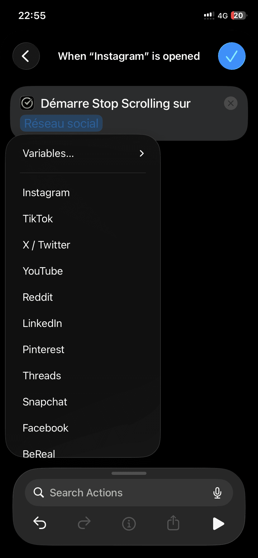 Choose the relevant social network.